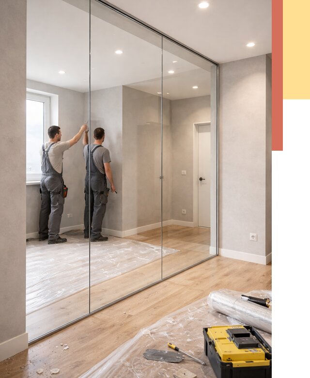 Безрамные стеклянные перегородки в Урае — монтаж от 9900 руб. | ОТДЕЛОЧНИК-Урй