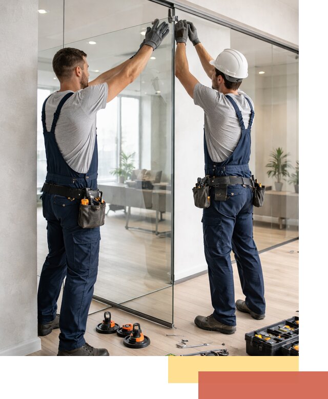 Безрамные стеклянные перегородки под ключ в Урае