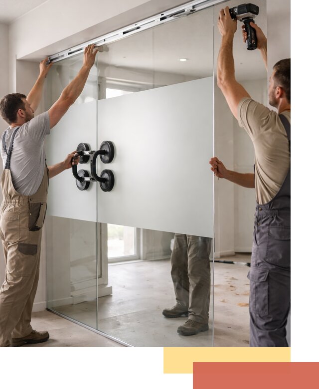 Матовые стеклянные перегородки под ключ в Урае