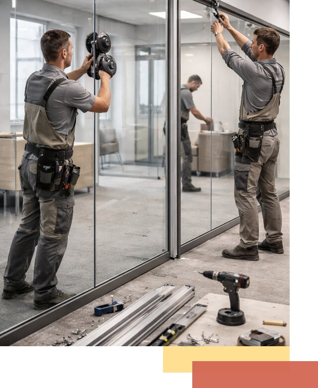 Стеклянные офисные перегородки под ключ в Урае