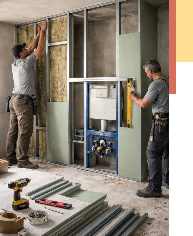 Установка сантехнических перегородок в Урае от 8858 руб. | ОТДЕЛОЧНИК-Урй