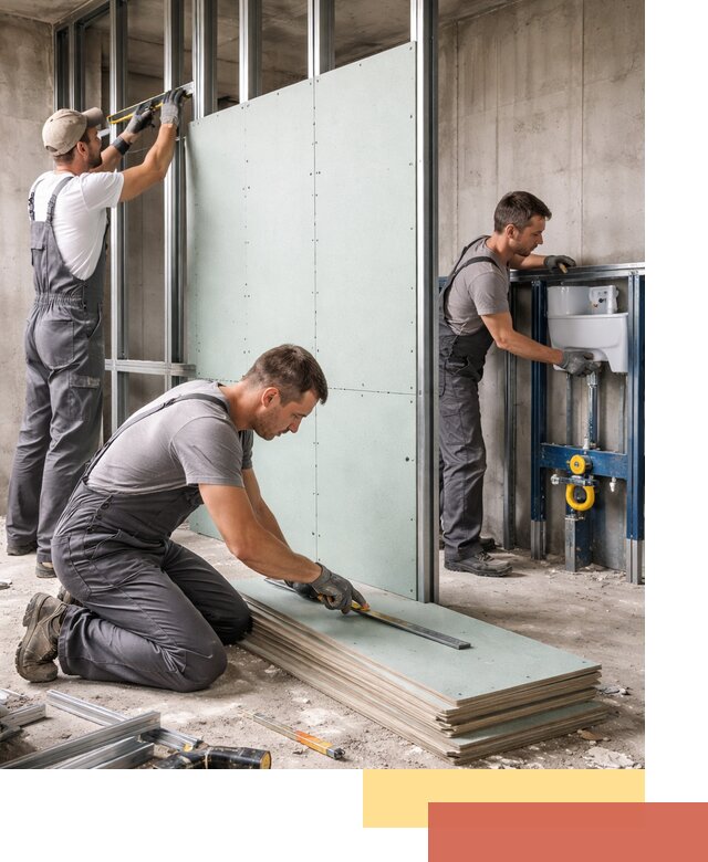 Монтаж и ремонт сантехнических перегородок в Урае