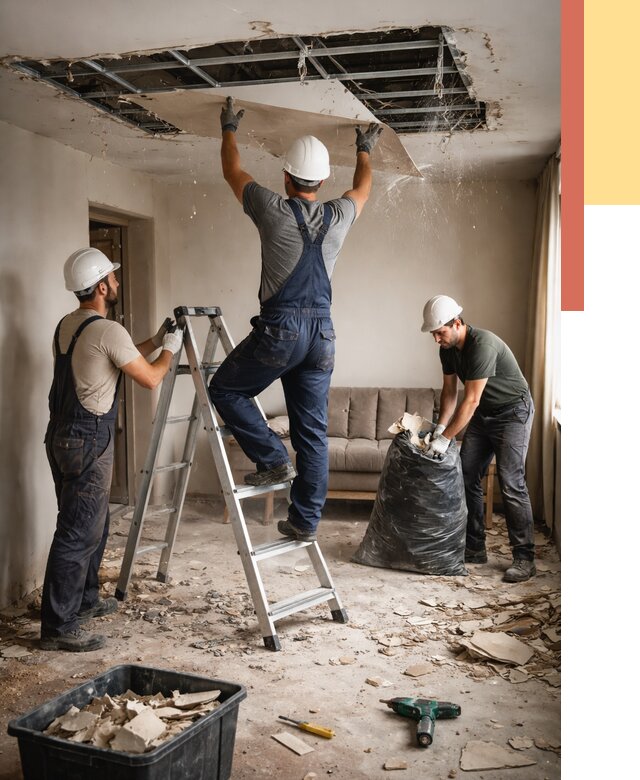 Демонтаж гипсокартонного потолка в Урае от 438 руб. за м2 — ОТДЕЛОЧНИК-Урй