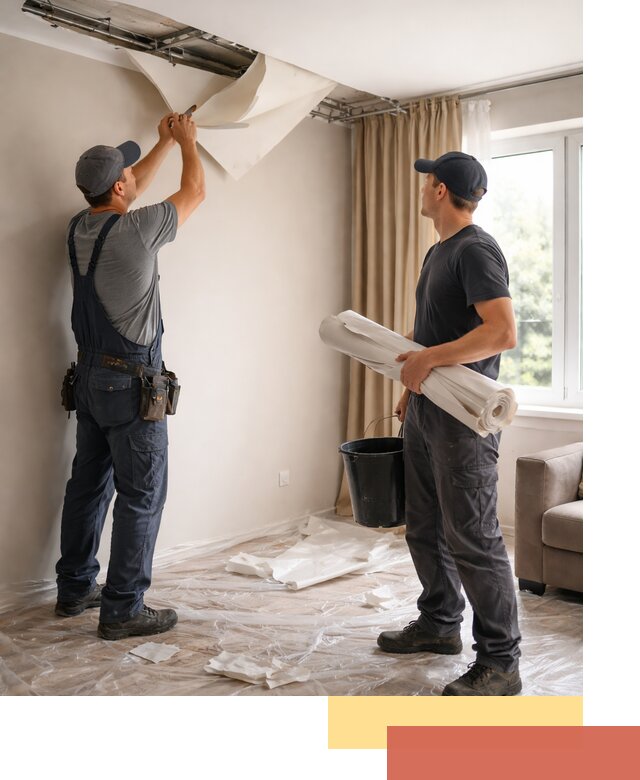 Демонтаж натяжного потолка в Урае быстро и аккуратно