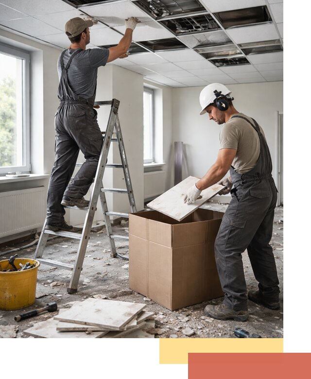 Демонтаж потолочной плитки в Урае быстро и аккуратно