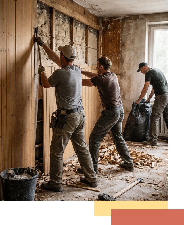 Демонтаж вагонки и вывоз материалов в Урае