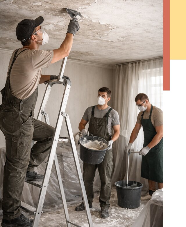 Удаление побелки с потолка в Урае от 2605 руб. быстро и недорого | ОТДЕЛОЧНИК-Урй