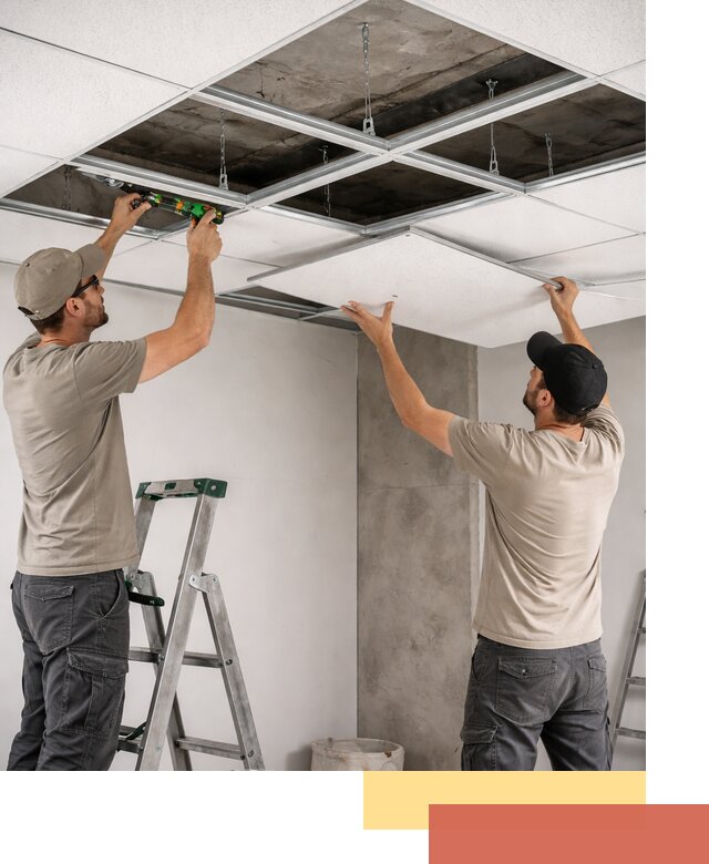 Монтаж потолка Армстронг под ключ в Урае