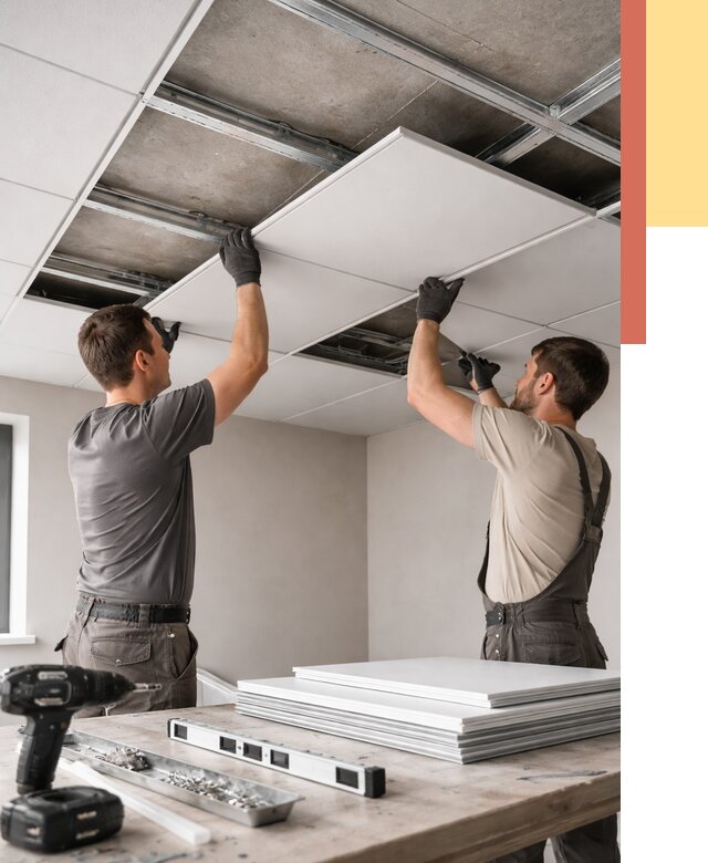 Монтаж кассетного потолка в Урае от 4689 руб/м2 — установка и сборка | ОТДЕЛОЧНИК-Урй