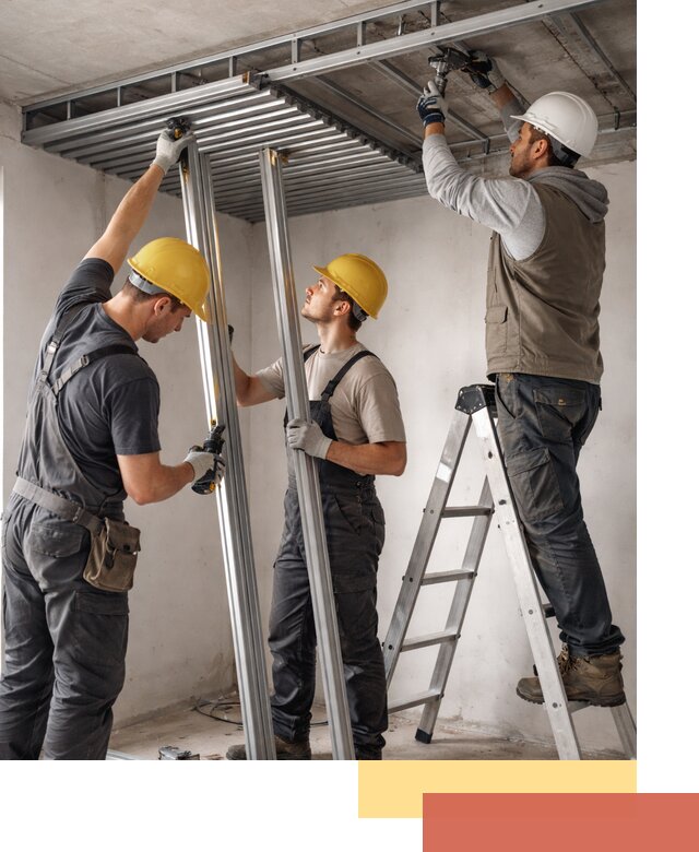 Монтаж реечного потолка под ключ в Урае