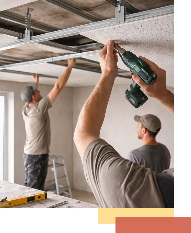 Монтаж акустического потолка в Урае под ключ