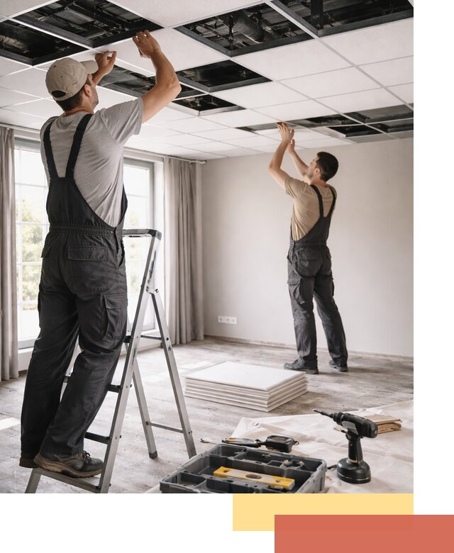 Замена плит подвесного потолка в Урае быстро и качественно