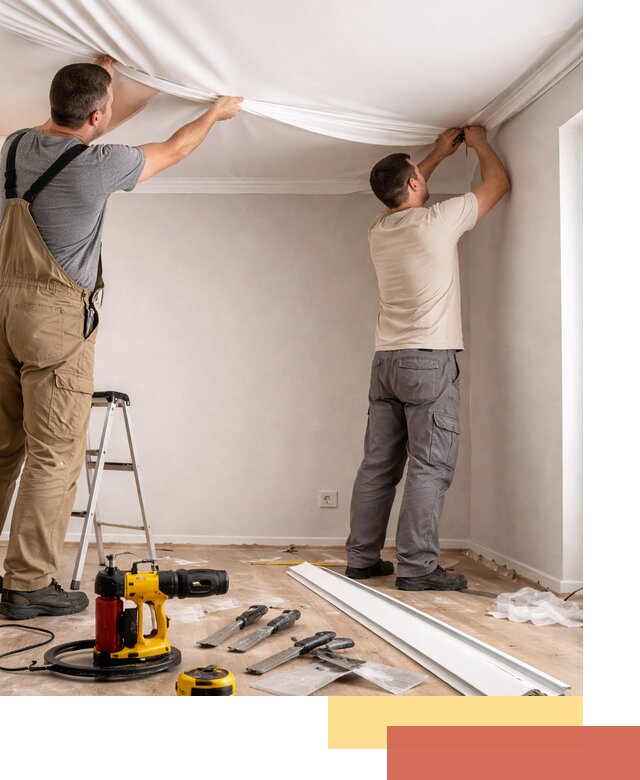 Монтаж ПВХ натяжного потолка в Урае качественно и быстро