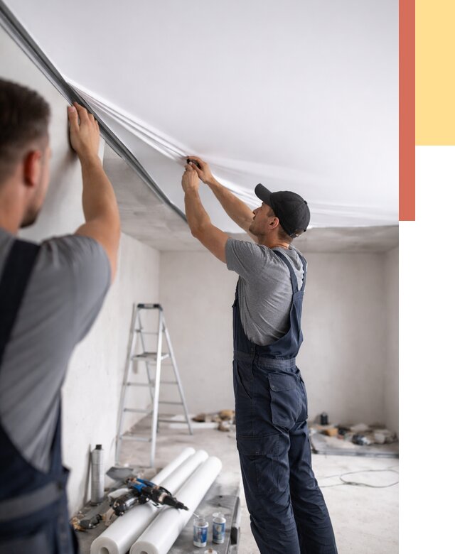 Монтаж матового натяжного потолка в Урае от 4689 руб./м² — быстро и недорого | ОТДЕЛОЧНИК-Урй