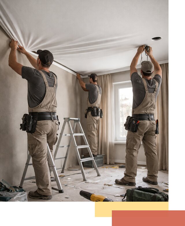 Монтаж матового натяжного потолка в Урае качественно и быстро