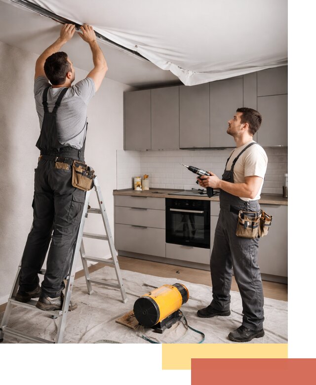 Монтаж натяжного потолка на кухне в Урае