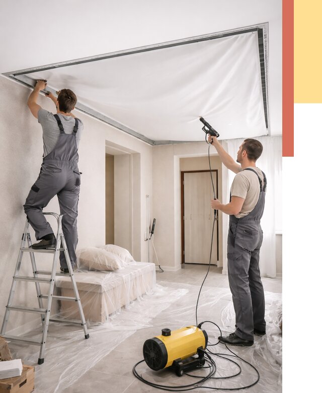 Монтаж натяжного потолка в прихожей в Урае от 2762 руб. под ключ | ОТДЕЛОЧНИК-Урй