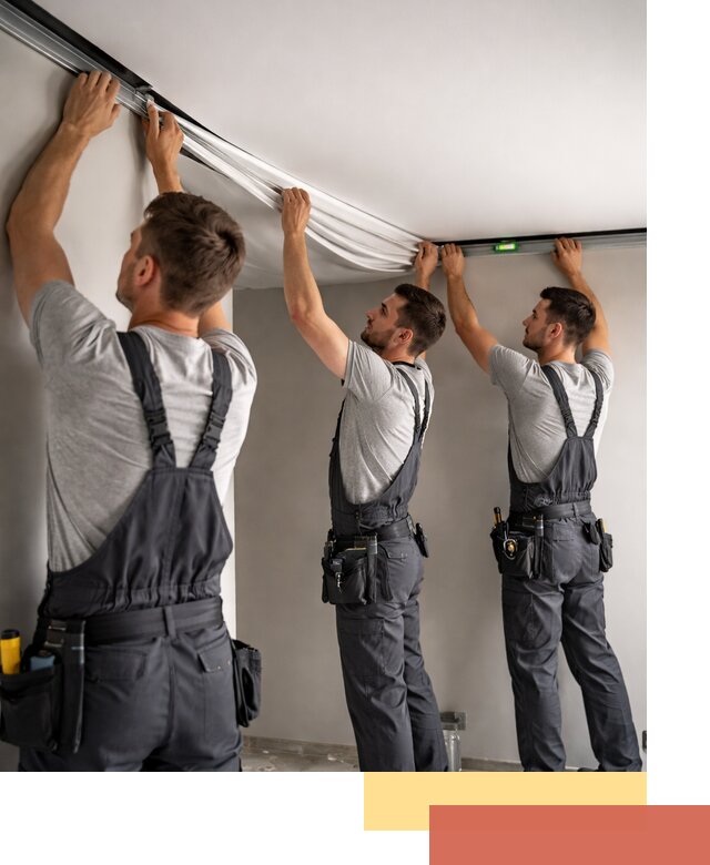 Теневые натяжные потолки в Урае: монтаж и отделка быстро и качественно