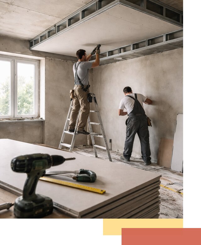 Двухуровневый потолок из гипсокартона в Урае