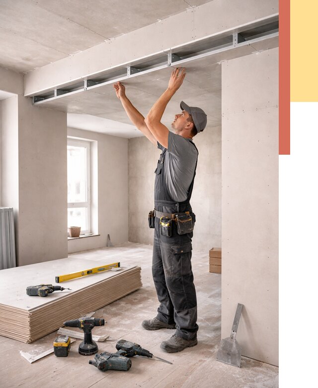 Потолок из гипсокартона с нишей в Урае от 1303 руб. под ключ | ОТДЕЛОЧНИК-Урй