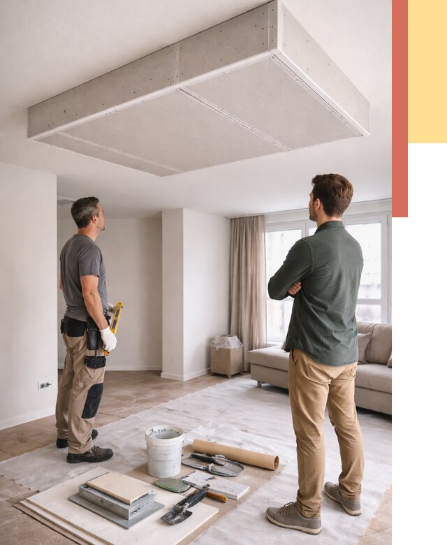 Короб на потолке из гипсокартона в Урае от 2293 руб. — монтаж и услуги под ключ | ОТДЕЛОЧНИК-Урй