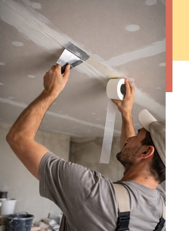 Обработка швов потолка ГКЛ в Урае от 7816 руб. под ключ | ОТДЕЛОЧНИК-Урй