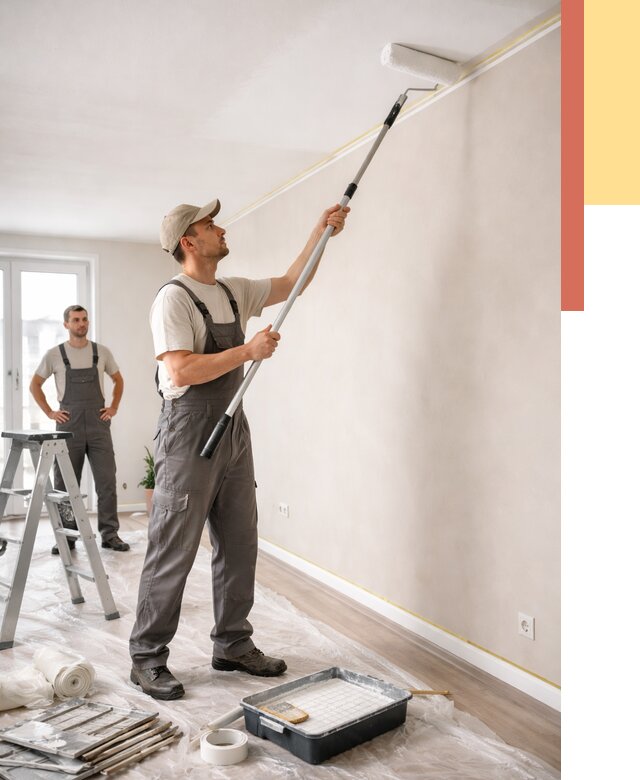 Покраска потолка из гипсокартона в Урае от 4689 руб./м2 — услуги под ключ | ОТДЕЛОЧНИК-Урй