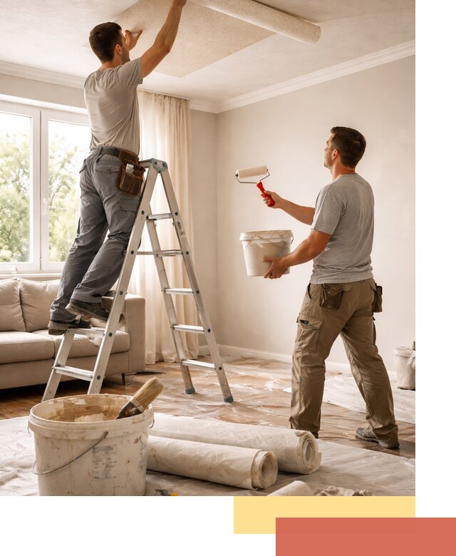 Поклейка обоев на потолок в Урае — качественно и быстро