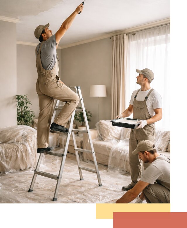 Покраска потолков акриловой краской в Урае качественно и быстро