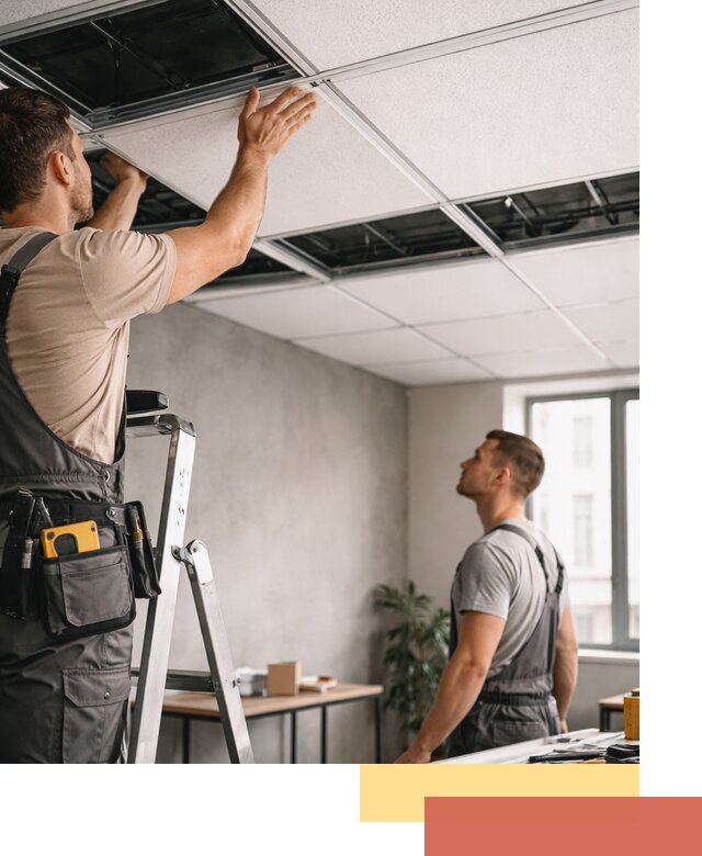 Монтаж потолочной плитки в Урае качественно и в срок