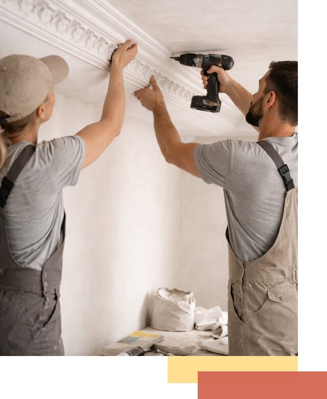 Профессиональный монтаж лепнины на потолок в Урае