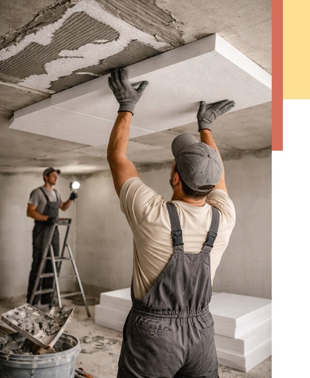 Утепление потолка пенопластом в Урае от 4689 руб/м2 — недорого и быстро | ОТДЕЛОЧНИК-Урй