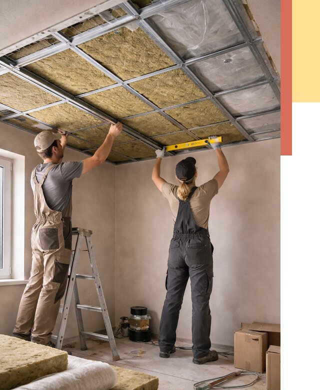 Шумоизоляция потолка в Урае от 1303 руб. под ключ — услуги ОТДЕЛОЧНИК-Урй